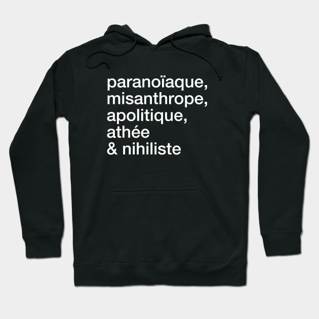 5 words (version française) Hoodie by billisdead